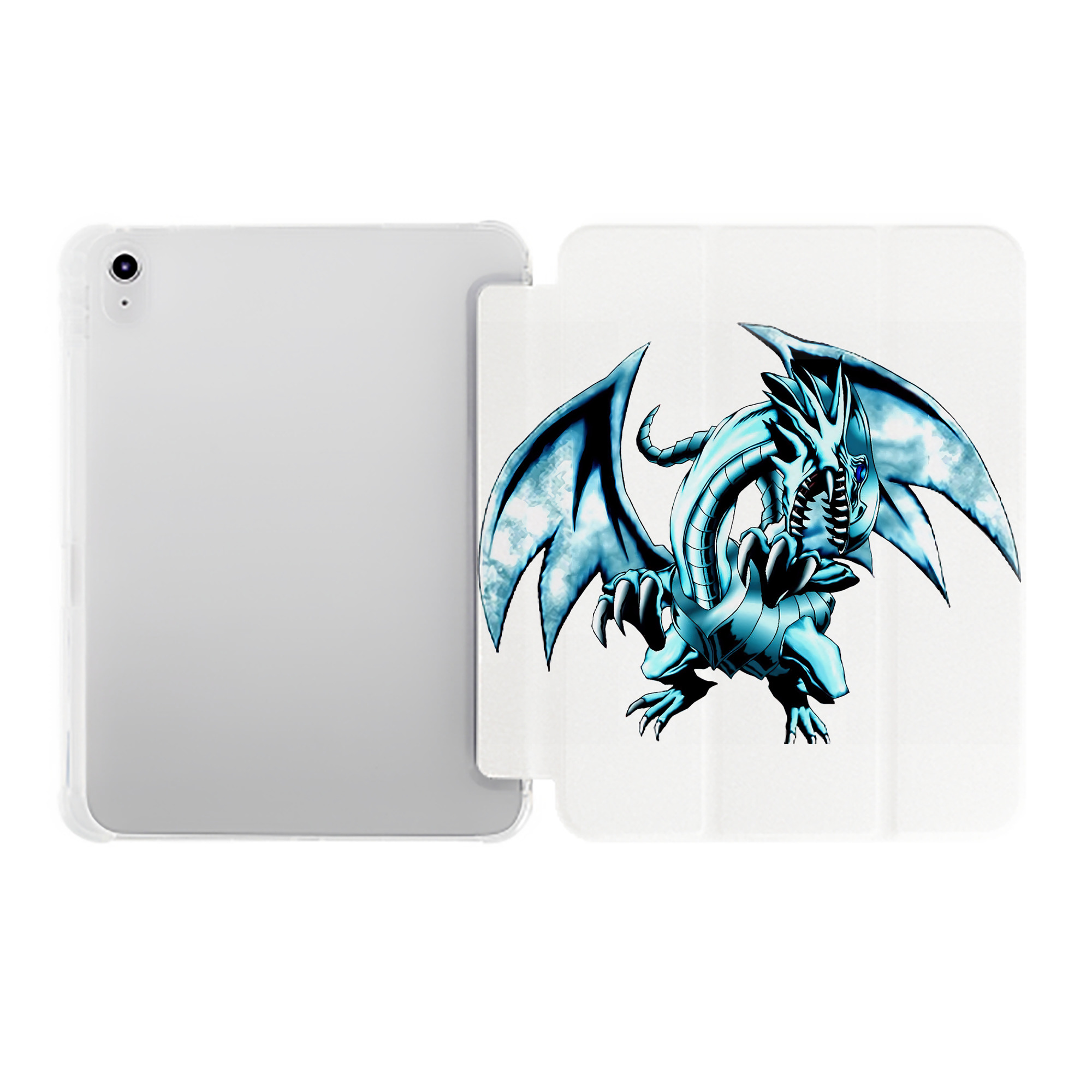 （画像用） 遊☆戯☆王 Yu-Gi-Oh! IPad ケース ペン収納付き 三つ折りスタンド PUレザー×シリコン 対応機種9.5/10.5/10.9インチ